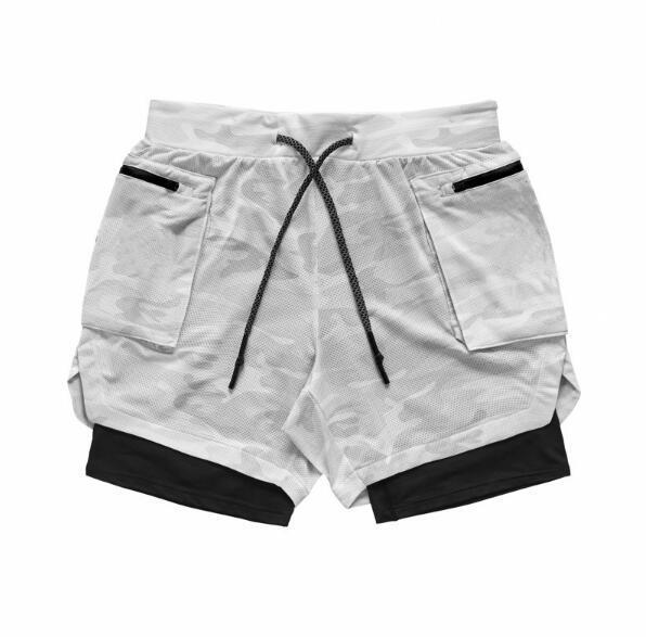 Double-layer running training shorts