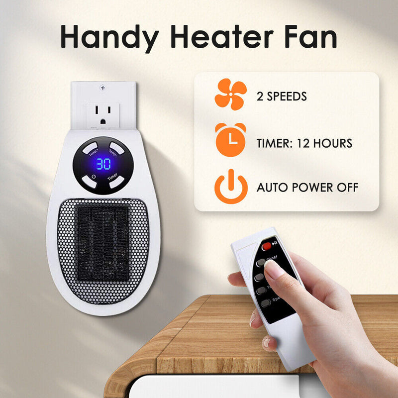 Fan Heater Hot Warm Air Heating 2 Settings Portable Electric Floor Home Office