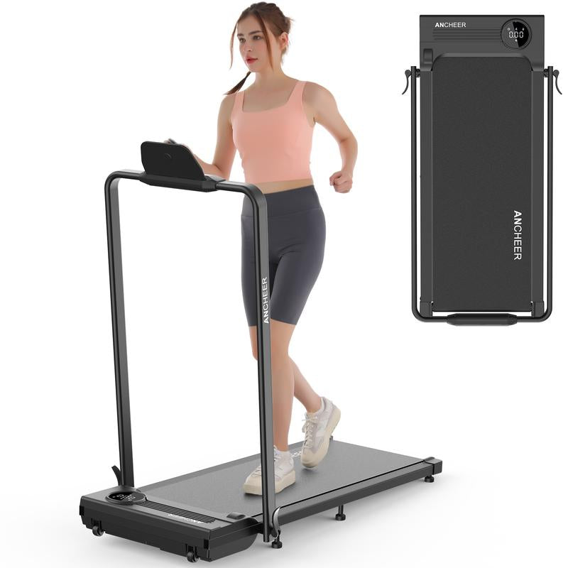 【Halloween Sale】 Ancheer-2024 Armrest 2-In-1 Treadmill, with LED Display and Remote Control