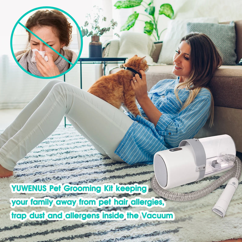 11Kpa Low Noise Pet Groomer Vacuum Suction with 3 Suction Mode