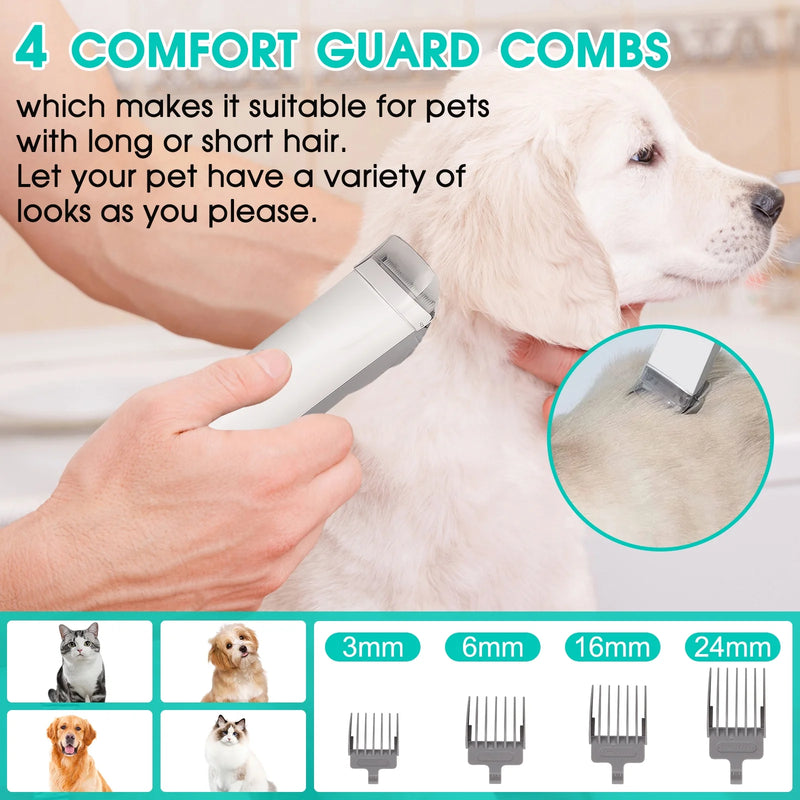 11Kpa Low Noise Pet Groomer Vacuum Suction with 3 Suction Mode