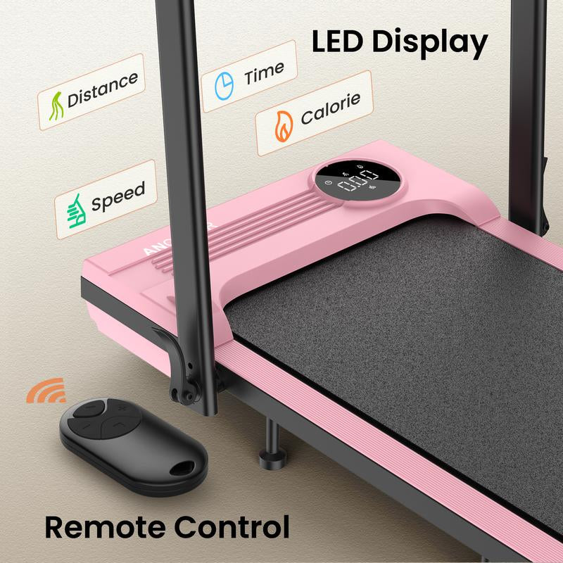 【Halloween Sale】 Ancheer-2024 Armrest 2-In-1 Treadmill, with LED Display and Remote Control