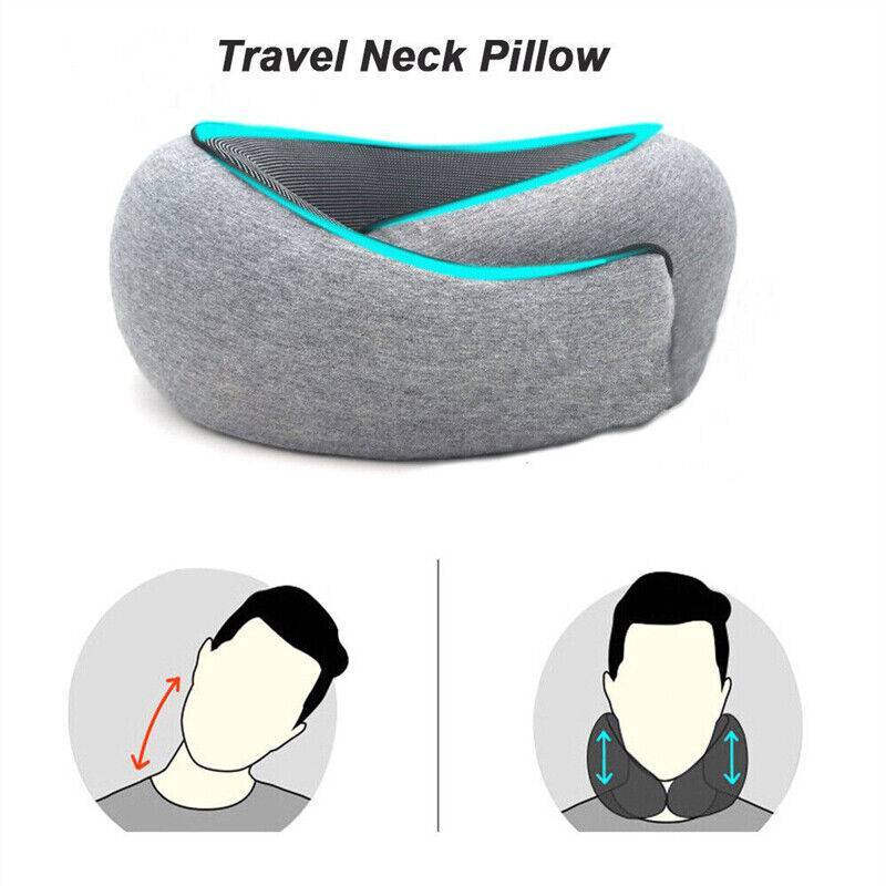 U Shaped Pillow Travel Neck Pillow Memory Foam Portable Soft Neck Head Support