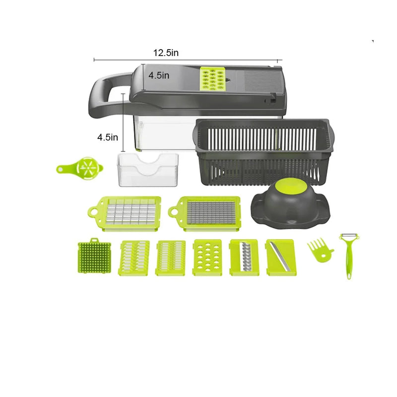 Vegetable Chopper 16 in 1 with Slicing Container 