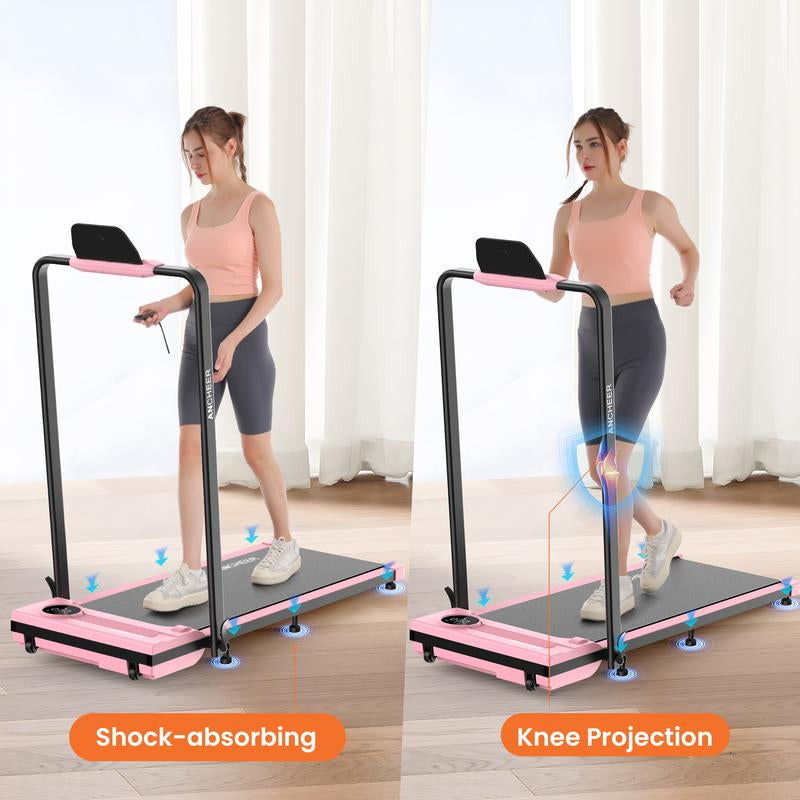 【Halloween Sale】 Ancheer-2024 Armrest 2-In-1 Treadmill, with LED Display and Remote Control