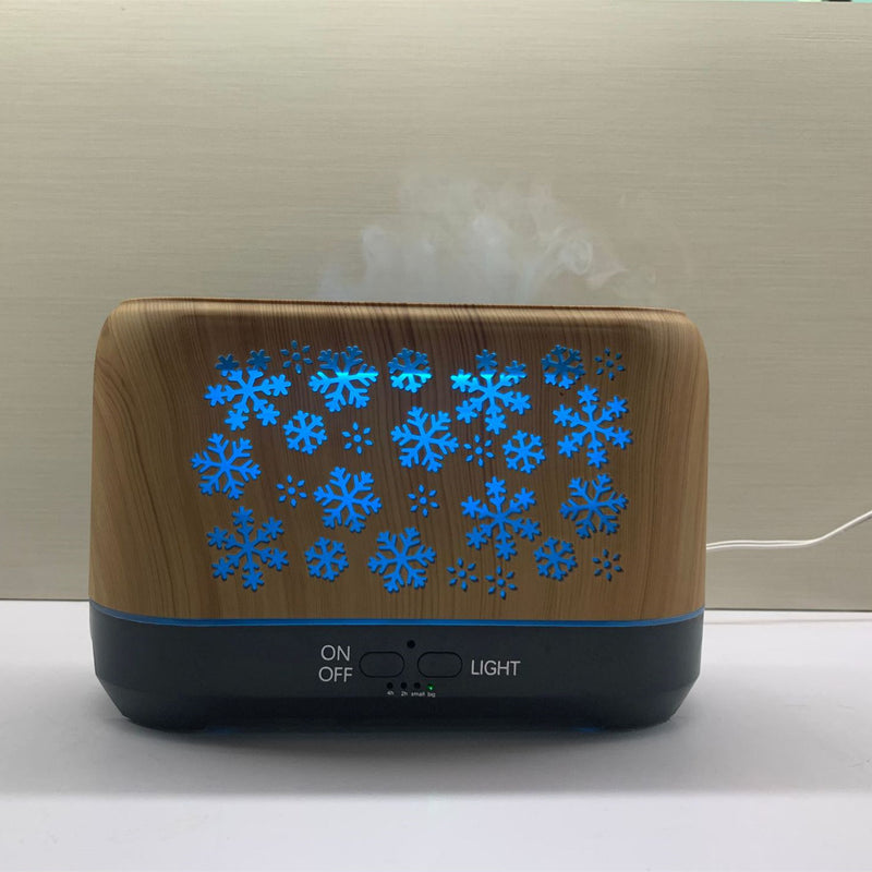 Christmas Snowflake Pattern Humidifier Household Colorful Aromatherapy Humidifier Atmosphere Colorful Diffuser