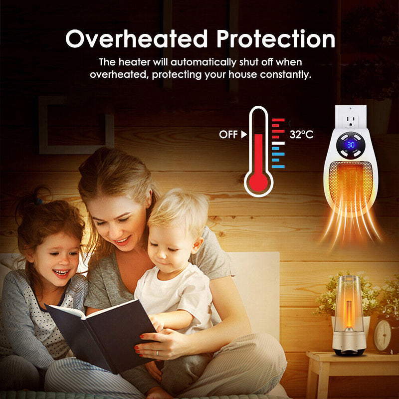 Fan Heater Hot Warm Air Heating 2 Settings Portable Electric Floor Home Office