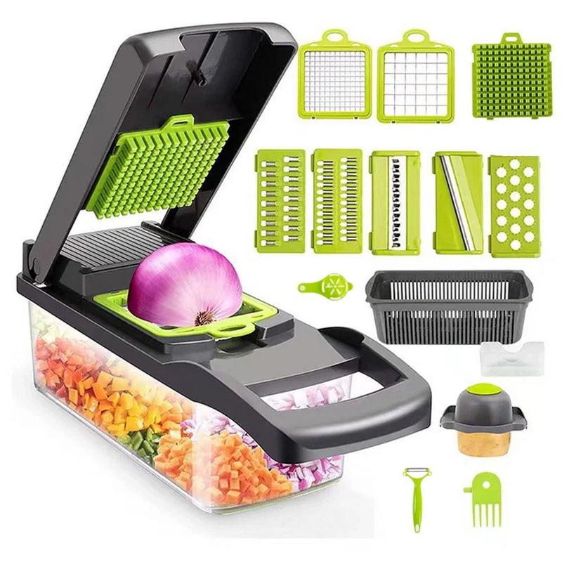 Vegetable Chopper 16 in 1 with Slicing Container 