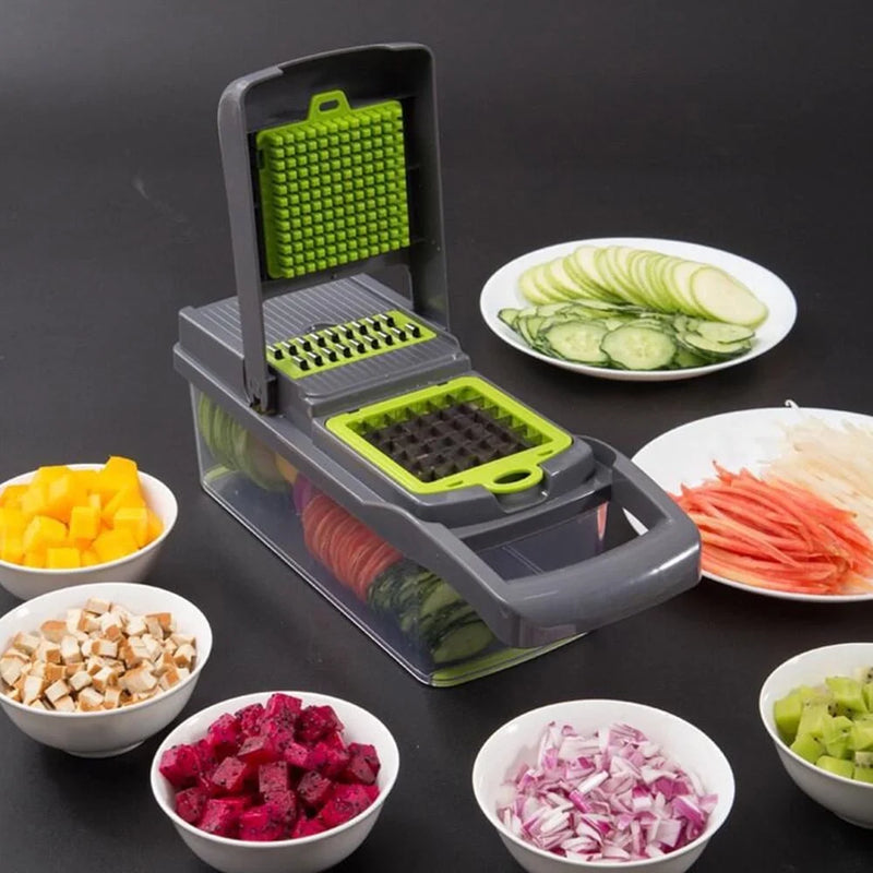 Vegetable Chopper 16 in 1 with Slicing Container 